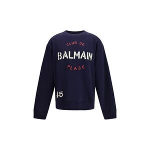 Balmain Blue Cotton Men's Sweatshirt